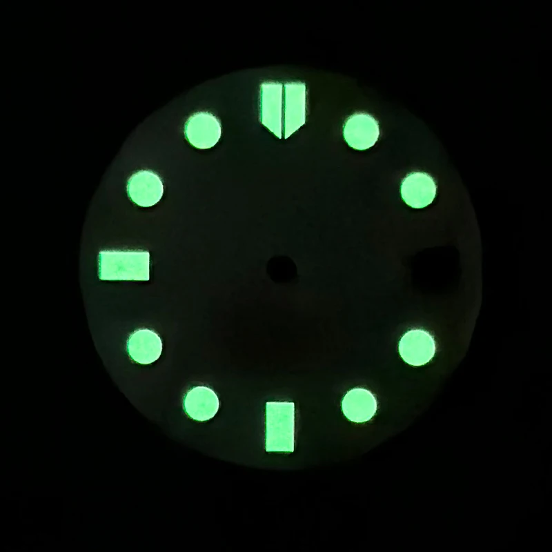 NH35 Luminous Dial 28.5 mm Shell Flashing Date Face Compatible With Automatic Caliber NH35 NH36 7S26 4R35 Watch Face Parts