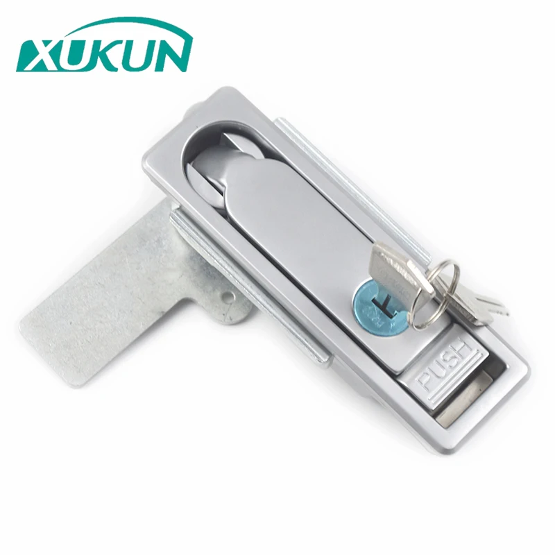 xk154-132electrical door handle lock equipment button cabinet metal panel lock swing handle for padlock  Panel Lock 10pcs