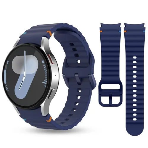 Imagen 2 del producto Correa Original 1:1 para Samsung Galaxy Watch 6/FE/5 pro/4 Classic 44mm 40mm pulsera de silicona sin huecos en Galaxy Watch 7