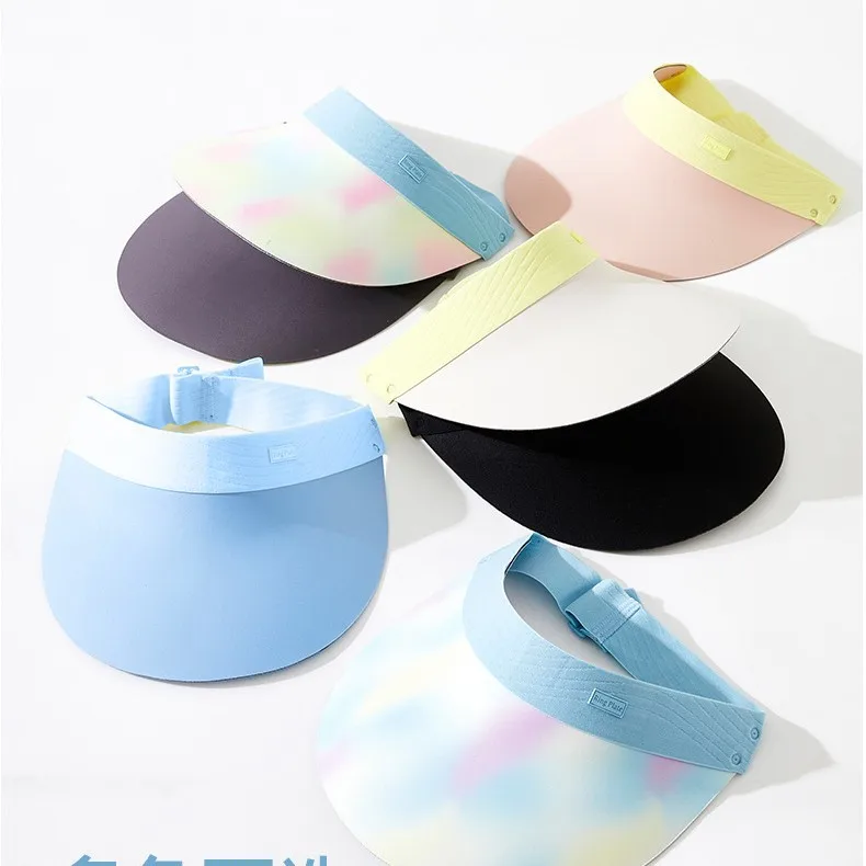 Chapeau de soleil d'été confortable sans couture, à dessus ouvert, protection UV pour la course en extérieur, chapeau de soleil intégré