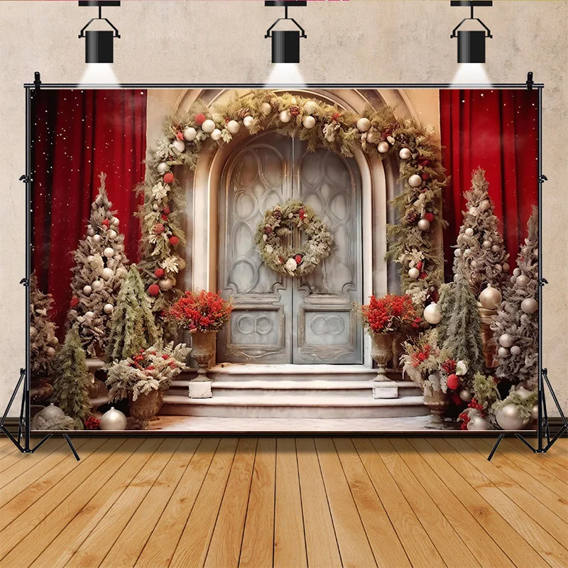 

SHENGYONGBAO Christmas Day Photography Backdrops Happy Magic Xmas Eve New Year Candy Fireplace Studio Background Props JD-07