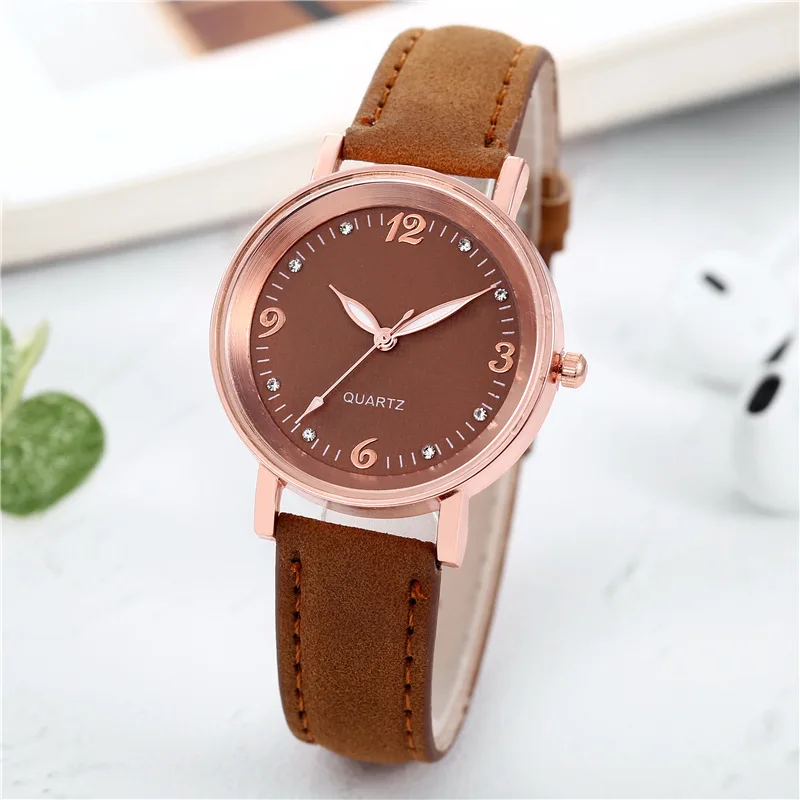 Jam tangan wanita modis jam tangan Quartz bercahaya klasik Retro tali kulit jam tangan kecil antik jam tangan desain merek wanita