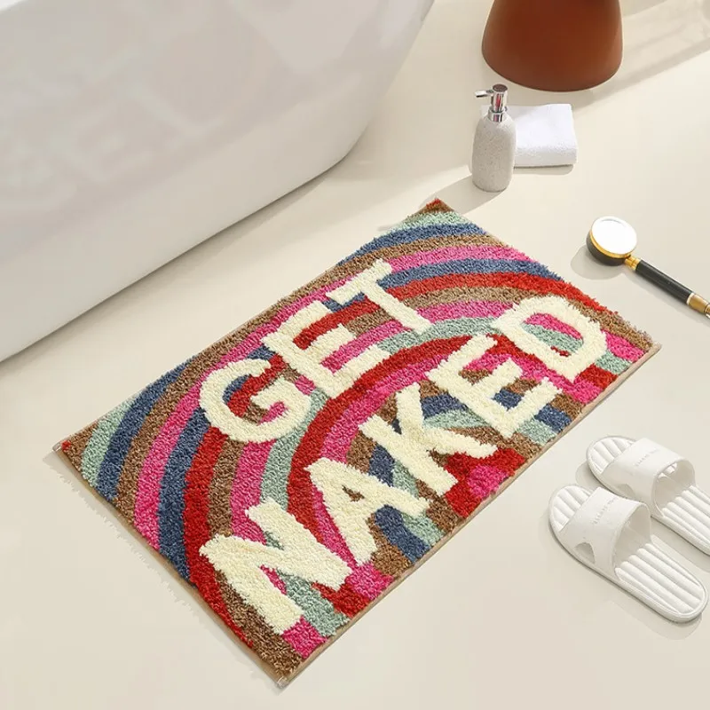 40x60cm 50x80cm Get Naked Bath Mat Bathroom Rugs for Bathtub Mat Cute Bath Rugs for Apartment Decor Tufted Colorful Shower Mats