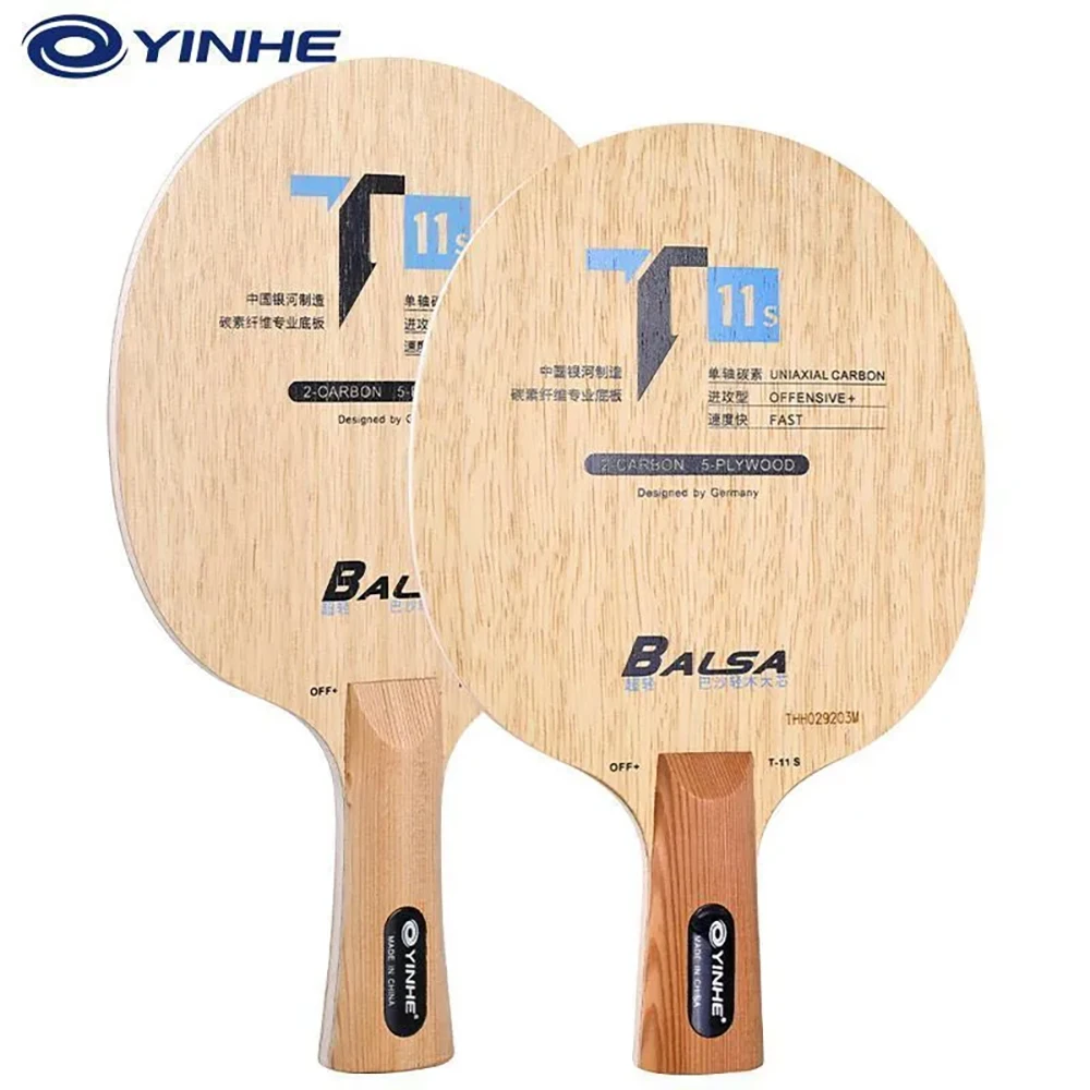 プロフェッショナル-yinhe-t11s-卓球ブレード軽量ピンポンブレードオリジナル-5-ウッド-2-カーボン卓球ラケット