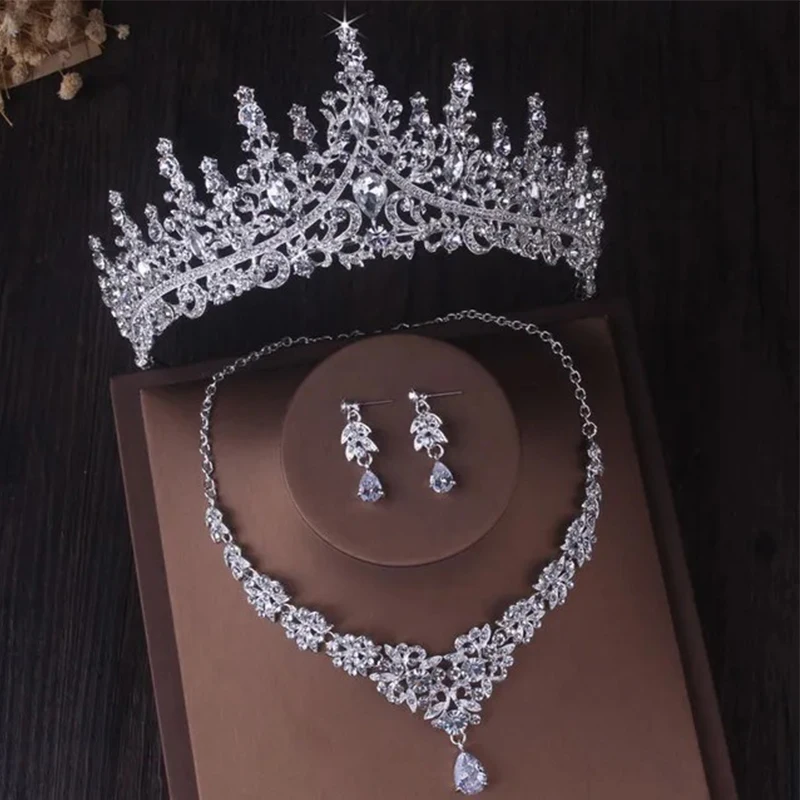 

Bridal Headwear Crown Set Women's Romantic Wedding Tiaras