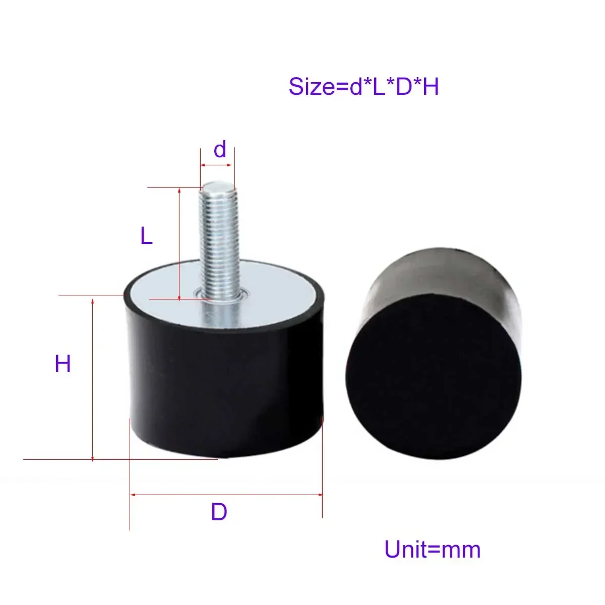 

VE Type Circular Rubber Shock Absorber/Motor Anti-Collision Screw Buffer Pad