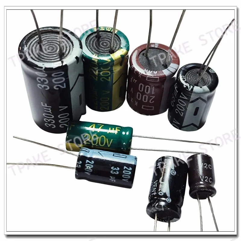 200V 22mF 33mF 47mF 68mF 100mF 220mF 330mF 470uF 560uF Radial Aluminum Electrolytic Capacitor