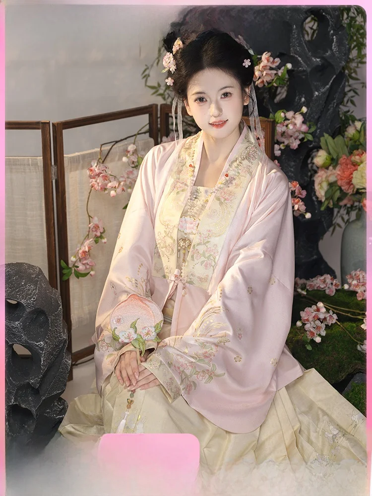 

Original Design Women's Hanfu Coat Collar Straight Lapel Winter Faion Retro Ming Dynas Sle Cloud Ba Adult Clothing