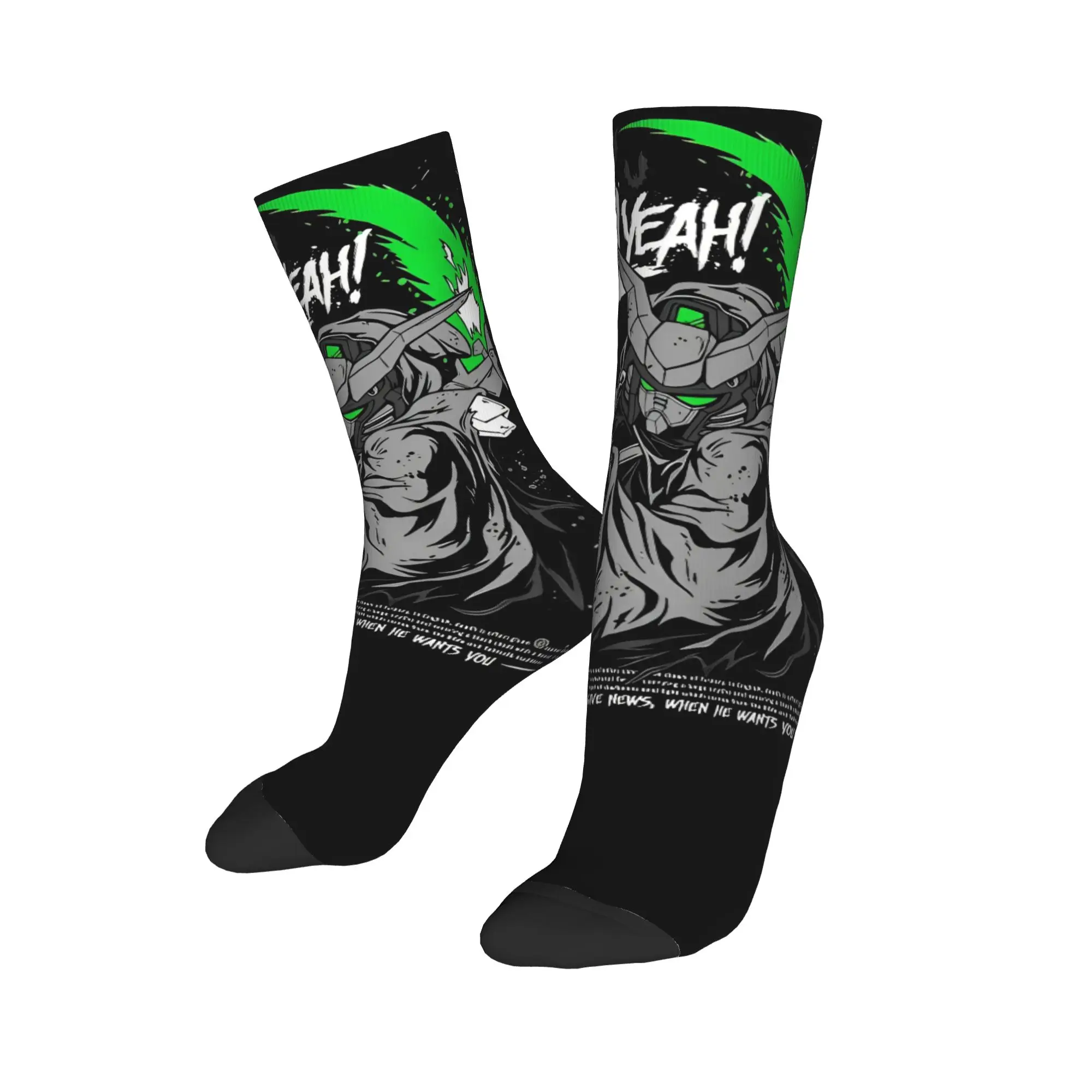 MOBILE SUIT GUNDAMs manga anime Middle Socks for Women Men All Seasons  Cute Crew Socks Non-slip