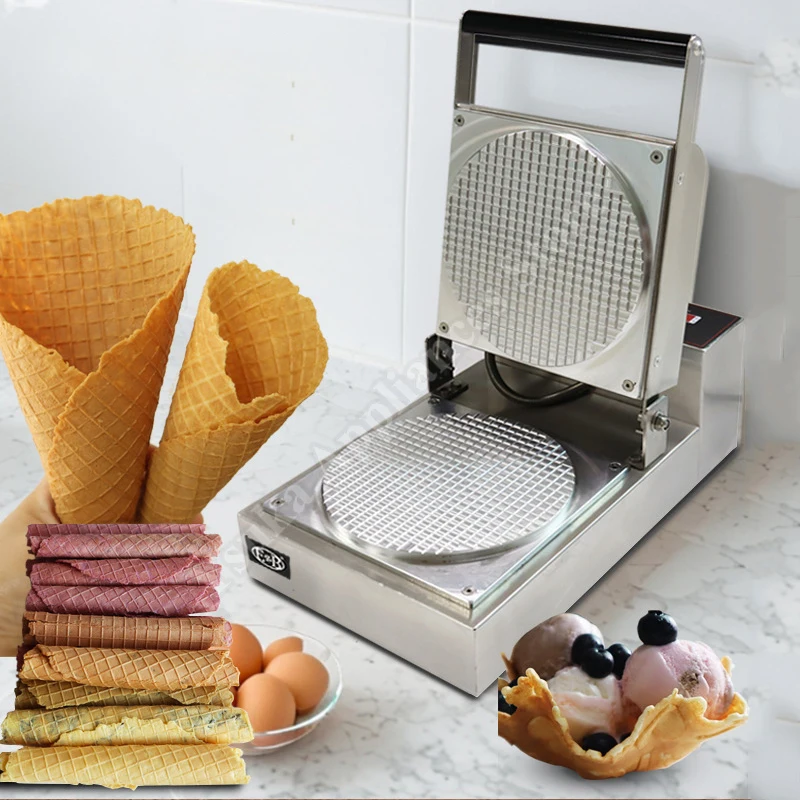 Roll Machine Maker Electric Small Crispy Roll Maker Commercial Ice Cream Cone Maker Pattern Crispy Waffle Maker