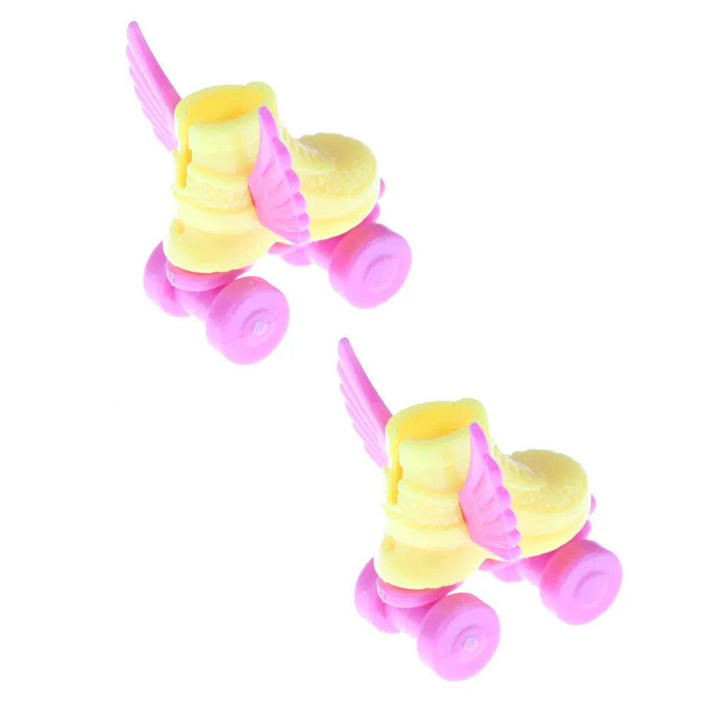 2 sztuk/zestaw rolki fantazyjne buty dla lalek + zestaw słuchawkowy + kask zabawki Roller Play akcesoria lalki dekoracyjna zabawka dla Babi dzieci dziewczyny