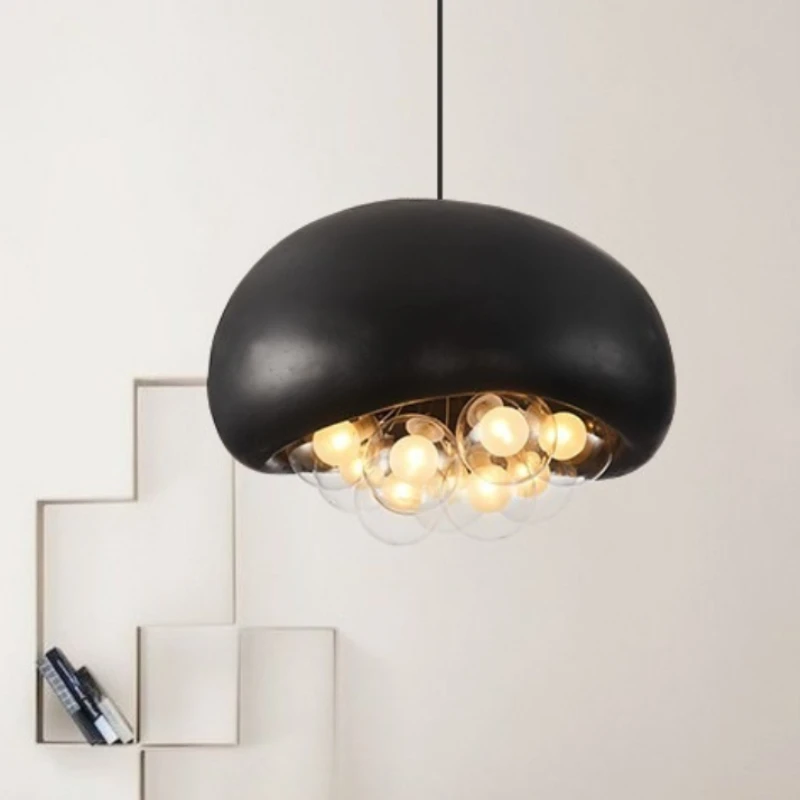 Nordic Wabi-Sabi Style Designer Glass Pendant Lights for Restaurant Parlor Ambiance Ultra-Thin Medieval Elegant Indoor Fixtures