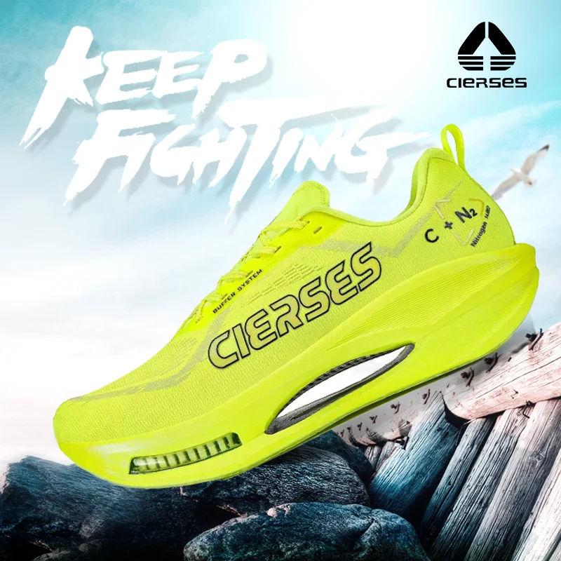 

CLERSES Professional Carbon Fiber Running Shoes Lightweight Cushioning Sports Shoes for Marathon Racing Fitness Men Shoes