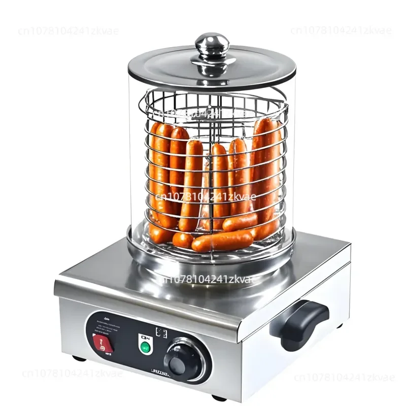Commercial Electric Hot Dog Sausage Heater, Energy-saving and 12-hour Heat Preservation, Suitable for Street Stall Snack