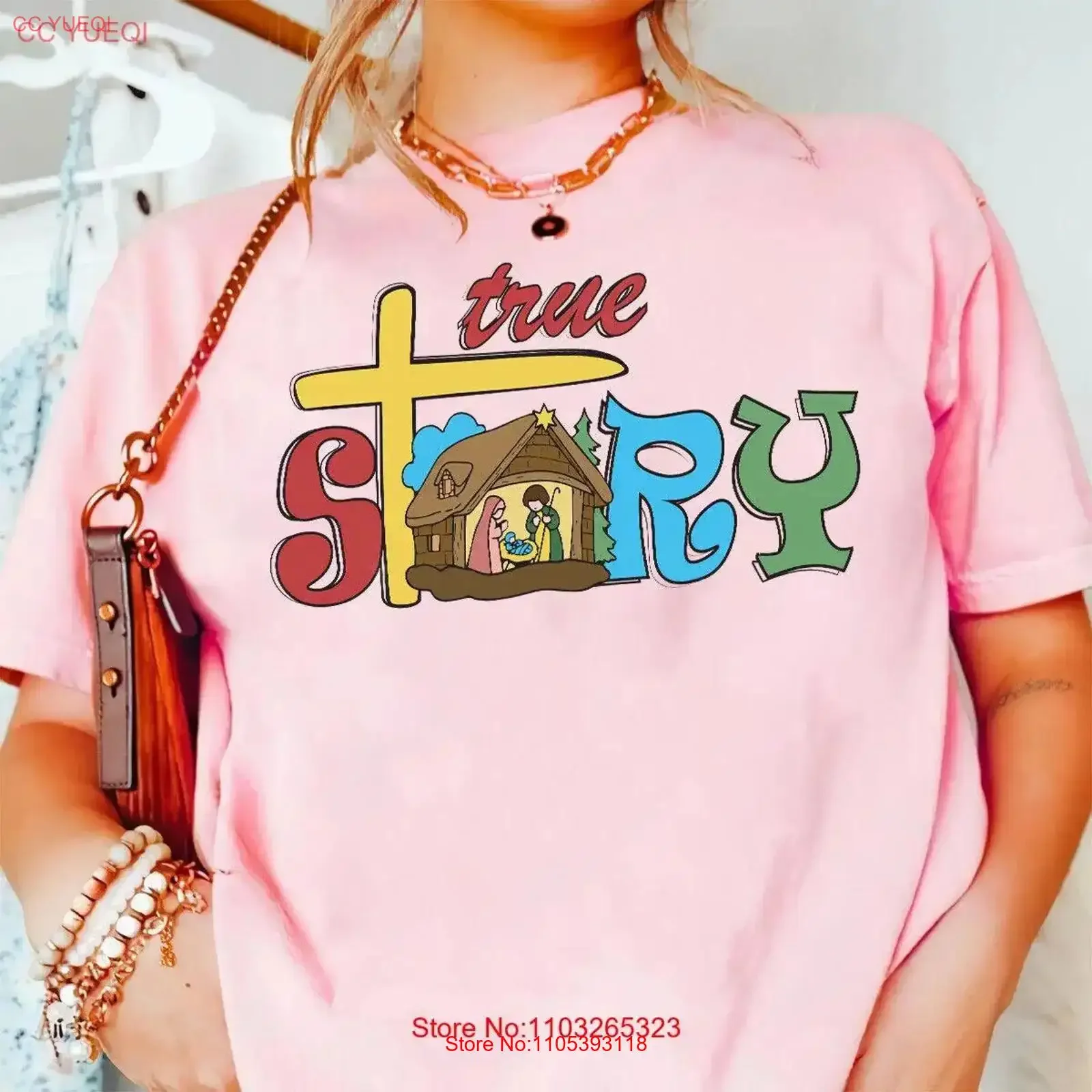 Jesus Nativity Scene T shirt True Story Christmas Apparel Lover vintage Washed graphic fashion Breathable Stretched Stylish