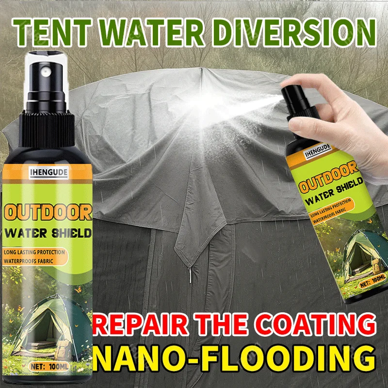 Outdoor Waterproof Spray 100ml - Nano Coating for Tent Camping Gear Sneakers Jackets Long-lasting Water Repellent