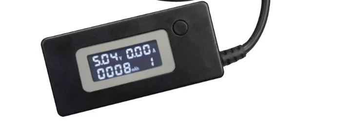 Black Digital Micro USB LCD USB Mini Current and Voltage Detector Mobile Power USB Charger Tester Meter