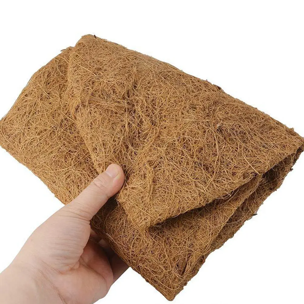 

3pcs Coconut Palm Mat Half Ball Shape Liner For Hanging Basket Flowerpots Natural Pad Plant Pot Liner Garden Supplies