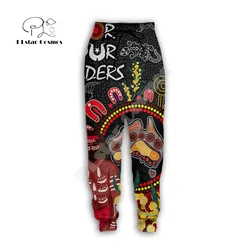 Australia Country Flag Aboriginal Animal Tiger Rabbits Colorful Retro 3DPrint Harajuku Casual Jogger Sweatpants Trousers Pants F