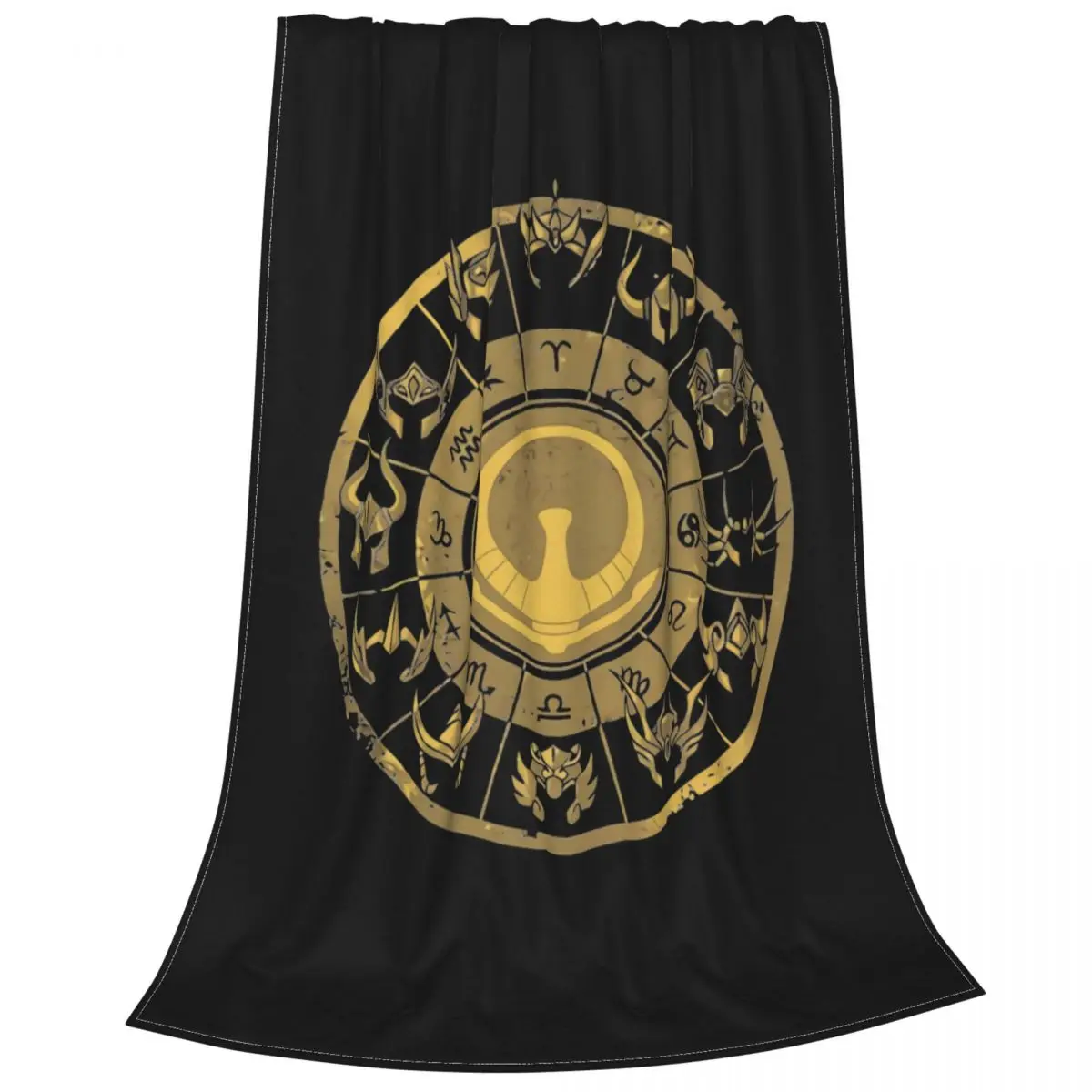 Saint Seiya 12 Constellation Athena Gold Saints Zodiac Sign Ultra-Soft Micro Fleece Blanket Four Seasons