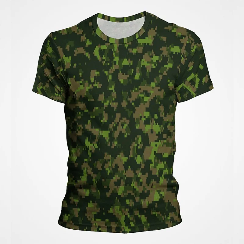 Camouflage T Shirt Men Tops 3D Printed Camo Combat Short Sleeve Quick Dry Soldier T-shirt Casual Russian Army Veteran Tee Shirts