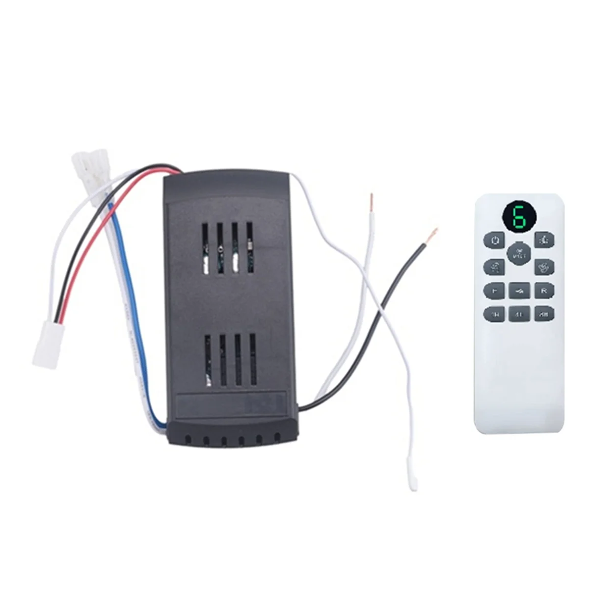 Ceiling Fan Remote Control Kit 50W 6-Speed Timing Function Replacement Remote for DC Ceiling Fans & Lights