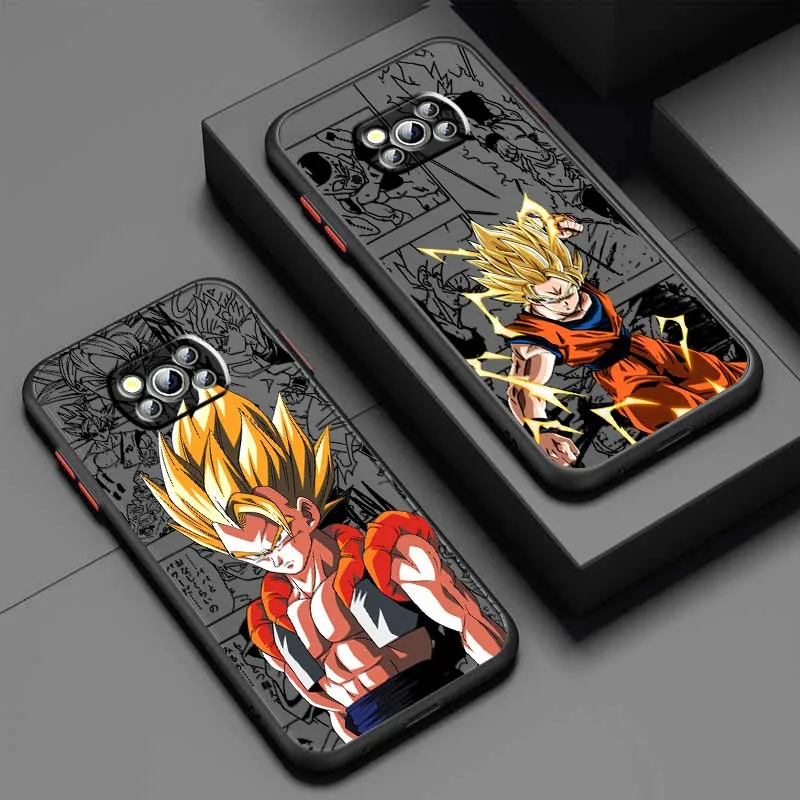 

Anime Son Goku Handsome For Xiaomi Poco X6 X5 X4 X3 M6 M5s M5 M4 M3 F6 F5 F4 F3 Pro 5G Frosted Translucent Phone Case