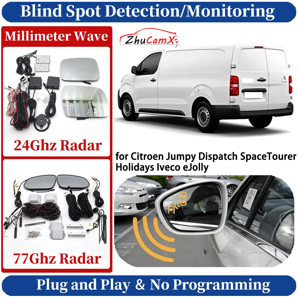 Blind Spot Monitoring/Detection System for Citroen Jumpy Dispatch SpaceTourer Holidays Iveco eJolly Driving Lane Change Assist