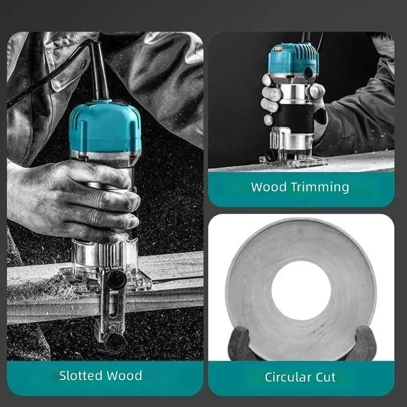 800W Router Trimmer 30000RPM 1/4 Inch Cutting Milling Carving Tool for Woodworking Household Carpenter DIY Power Tools