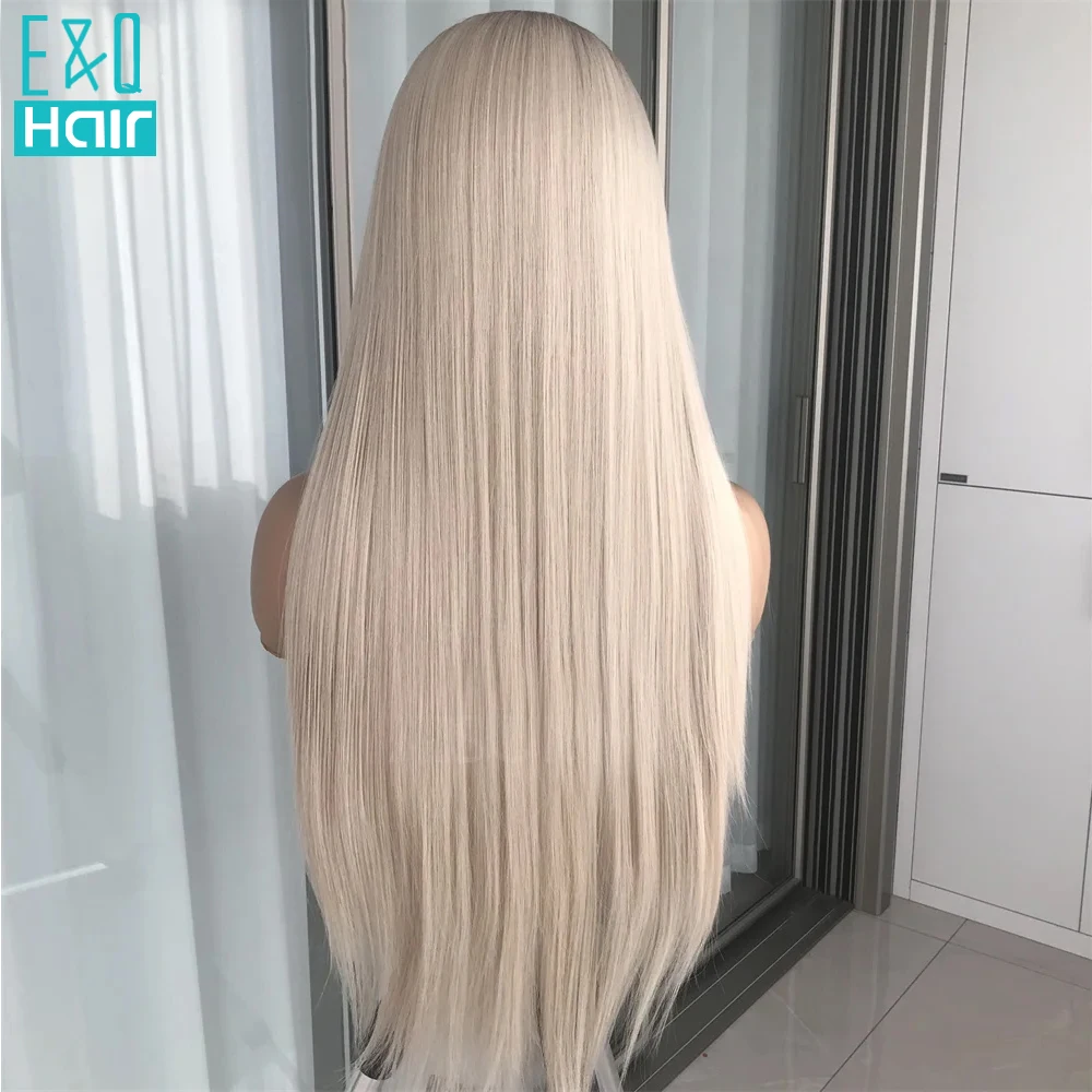 Perruque Lace Front Wig Remy Brésilienne Naturelle, Cheveux Lisses, Couleur Blond Miel Ombré, 13x4, 13x6, en Solde