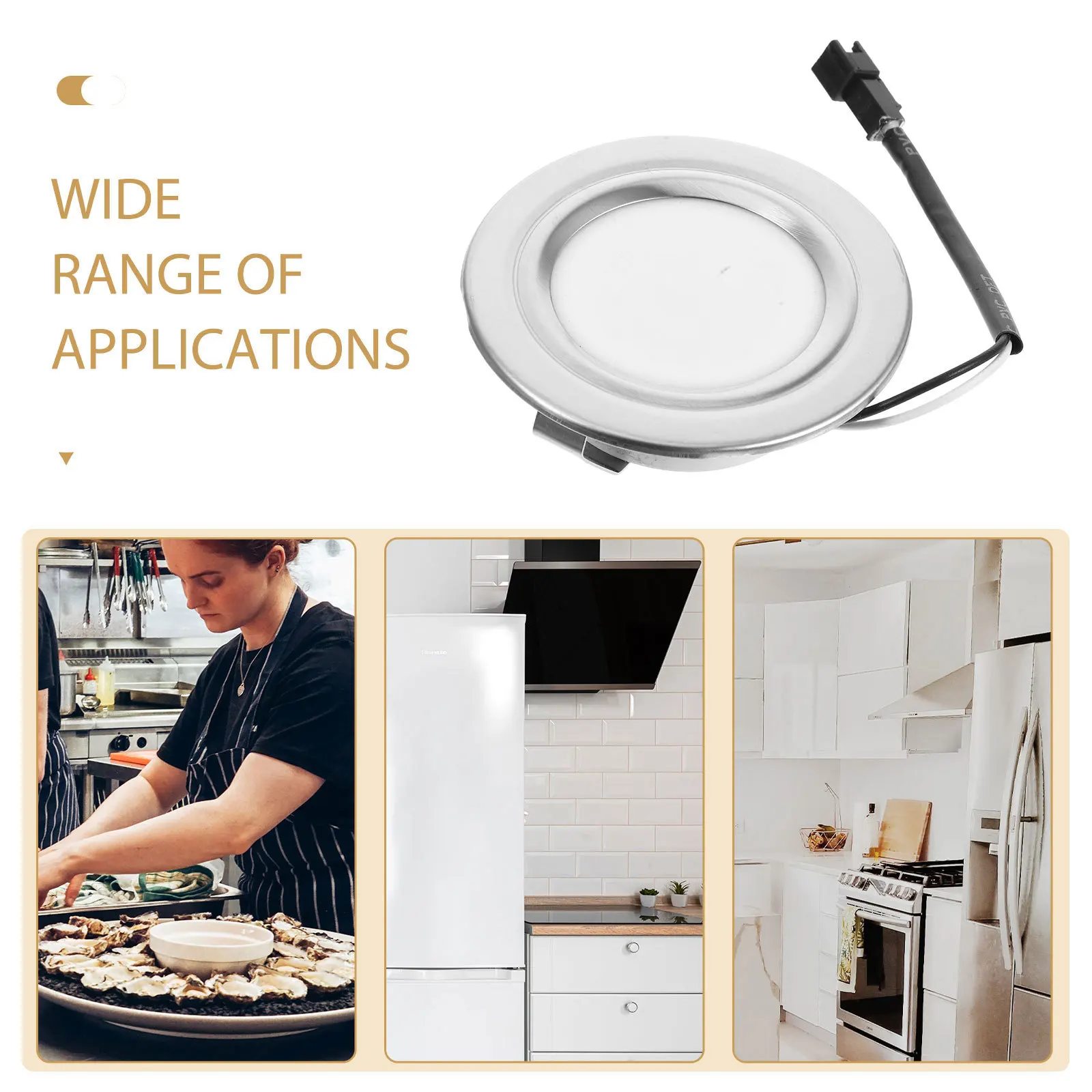 3 قطعة 3 حزمة ضوء لمبة الأجهزة LED طباخ شفاط المطبخ العادم الهالوجين عفريت أضواء الفضة عكس الضوء المصابيح