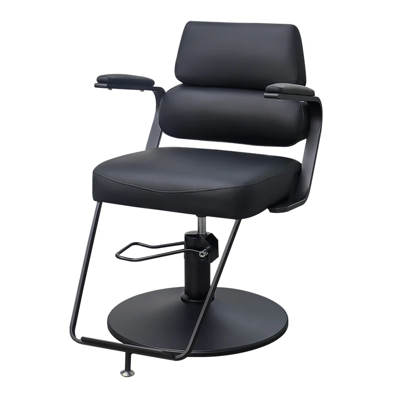 &c Leather Height Adjustable Rotating Barber Chair with 360 Degree Rotation for Hair Salons and Barber Shops Modern Design