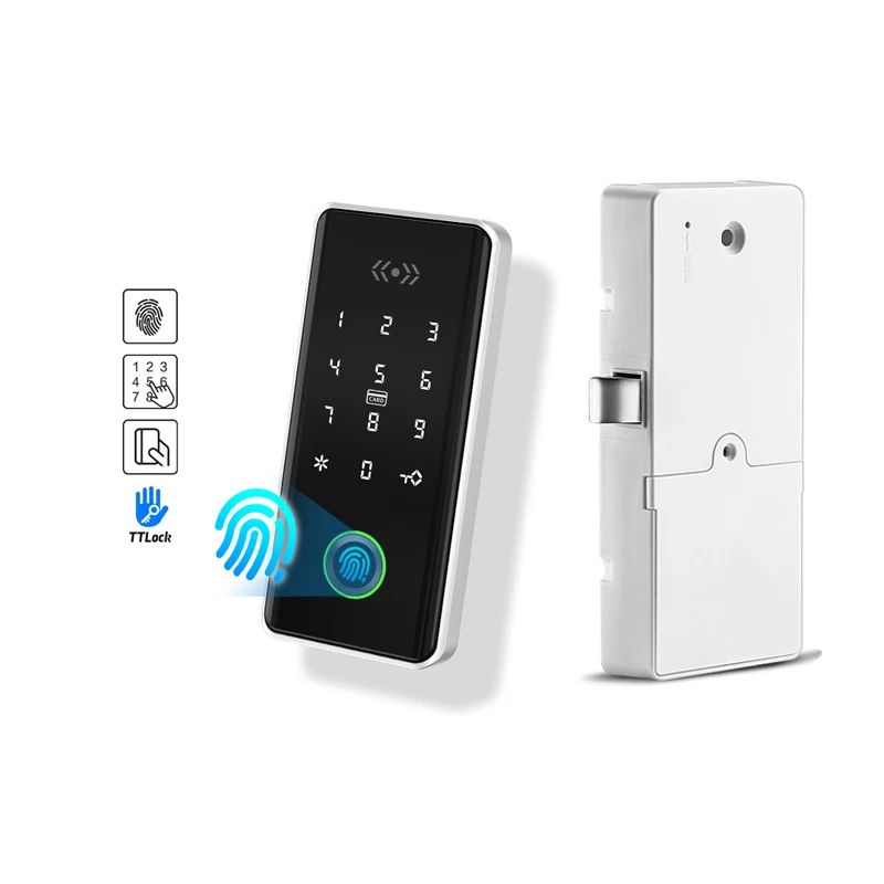 

Tediton Smart Cabinet Lock Drawer Code Security Ttlock APP Digital Biometric Fingerprint Cabinet Lock