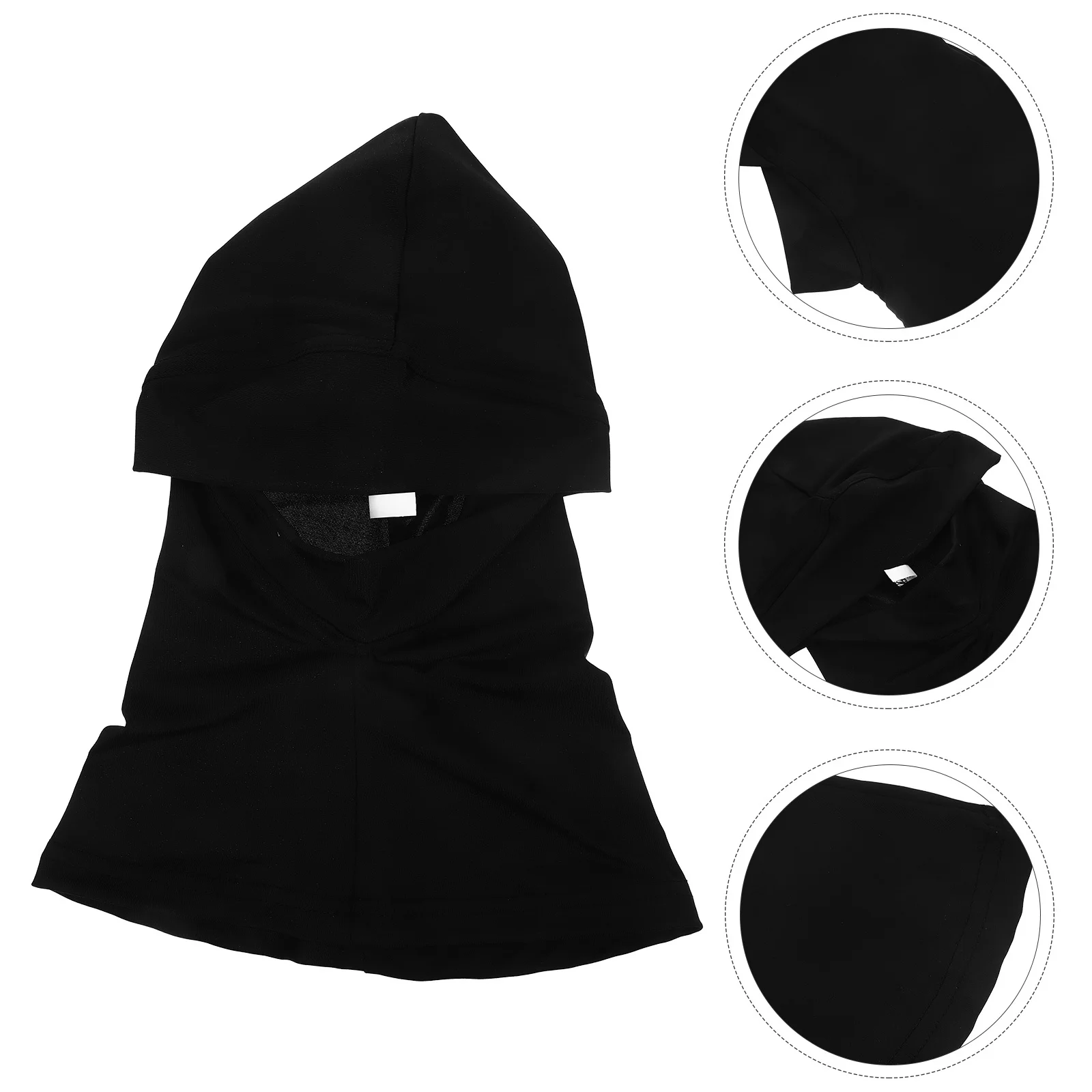 Muslimische Hijab-Kappe, vollständige Abdeckung, innere Hijab-Mütze, verstellbar, nahtlos, leicht, dehnbar, Halsabdeckung, islamische Kopfbedeckung, Schwarz