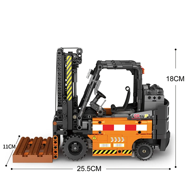 722PCS Afstandsbediening Heftruck MOC Model Bouwstenen Techniek Voertuig RC Auto Assemblage Technologie Elektronische Bakstenen Speelgoed