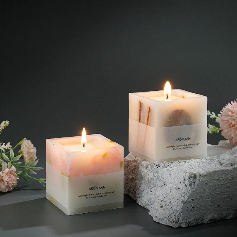 Square Candlestick Plastic Mold Candle Cup Mold for Handmade Candles DIY Form for Candles Acrylic and Silicone Molds for Candle