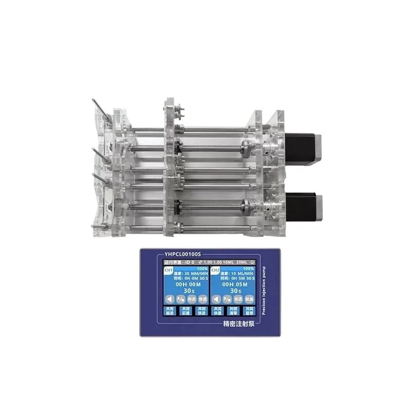 Laboratory Dual-channel Syringe Pump, Independent Control Micro Pump, Automatic Dispenser for Microfluidics Sampling