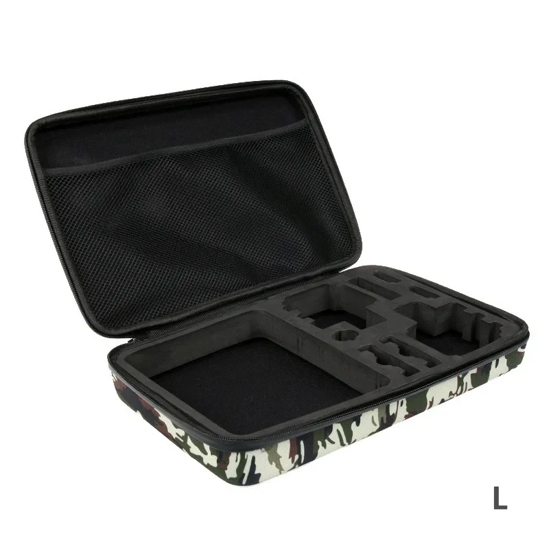 GoPro Hero 6,5,4,3,xiaomi yi,sjcam,アクションカメラアクセサリー用のポータブル収納ケース,保護EVAボックス,カモフラージュケース