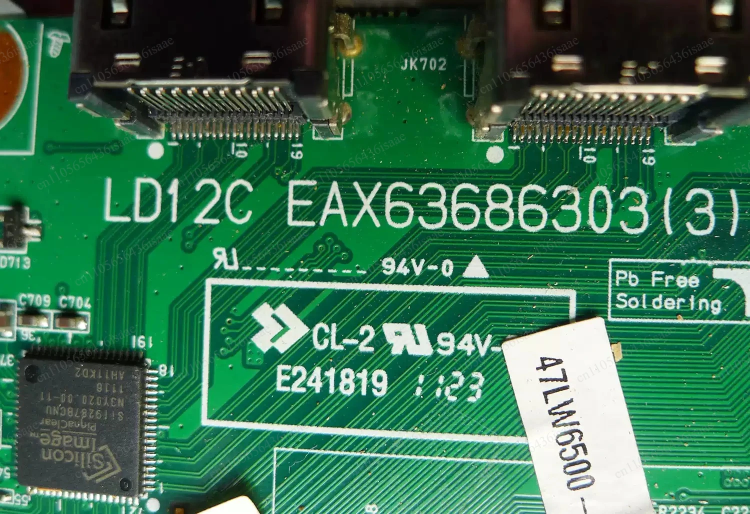 Placa base de TV desmontada usada, número de pieza EAX63686303 EAX64294002, compatible con placa base de repuesto para TV de 42/47/55 pulgadas
