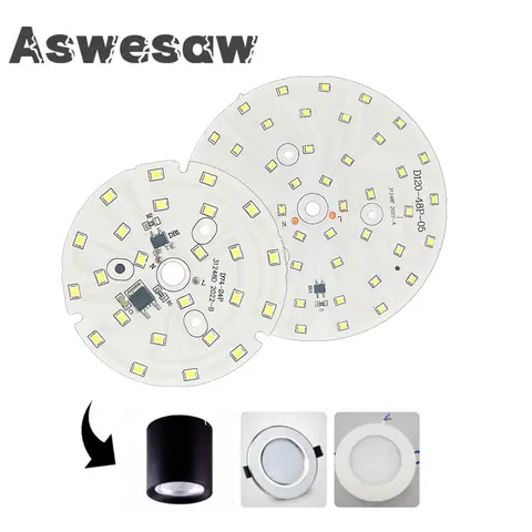 LED 칩, 3W 5W 7W 9W 12W 15W 18W SMD 2835 라운드 라이트 비즈 AC 220V-240V Led 다운라이트 칩 스포트라이트 LED
