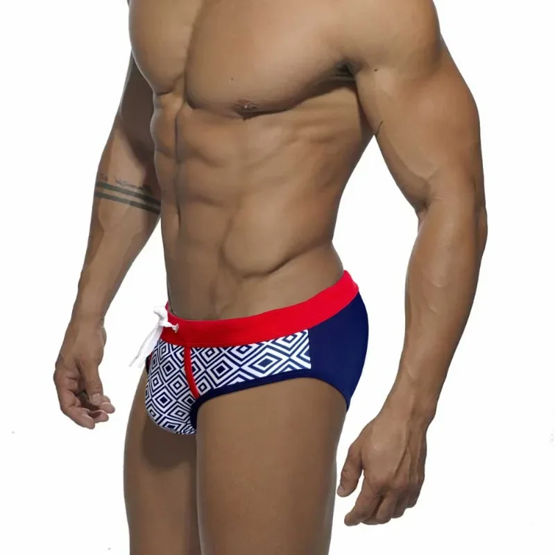 Mens Swim Briefs Tight Fitting Breathable Swimming Trunks Sexy Low-waist Swimsuits Quick Drying Surf Board Beach Shorts Swimwear