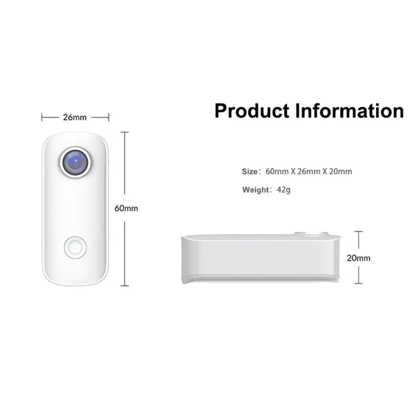 

Экшн-камера M05K SJCAM C100 с функцией стабилизации изображения, водонепроницаемая, для катания на лыжах, мотоциклах, для видеоблогов, спортивная мини-камера - черная