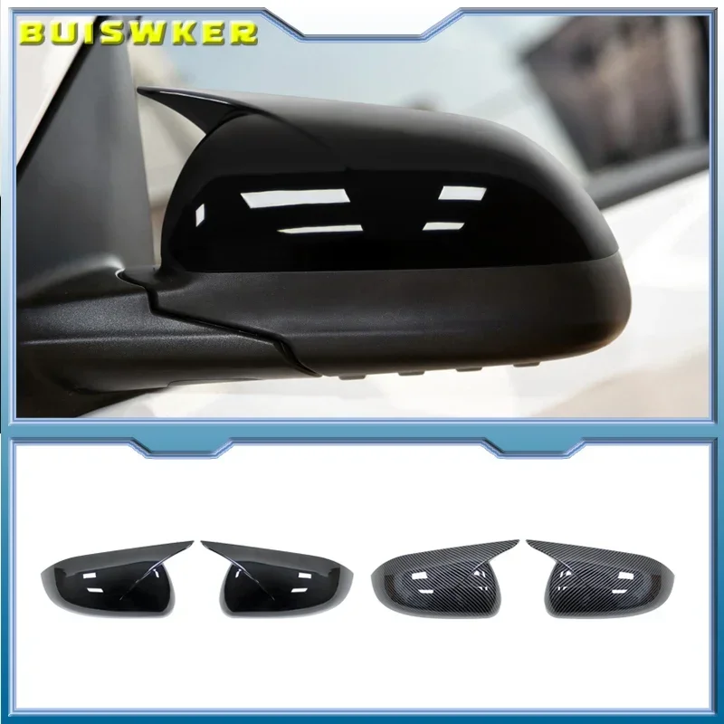 2Pcs Car Rearview Mirror Covers Side Door Wing Mirror Caps Shell Trim Sticker For KIA K2 KX CROSS 2017-2020 RIO 4 2017-2023