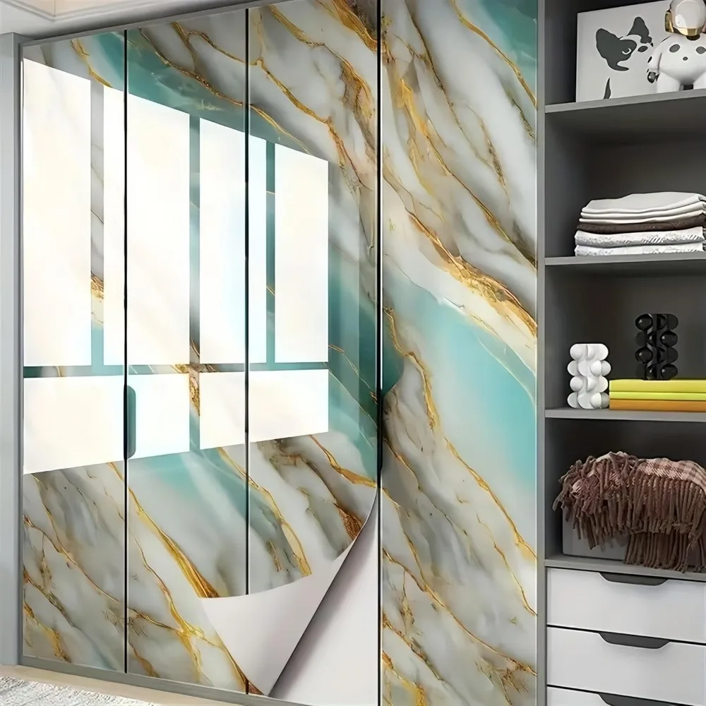 ورق جدران للمطبخ، ملصق مقاوم للزيت، ملصق تجديد الأثاث، خلفية تلفزيون لغرفة المعيشة، نسيج رخامي، ضوء Luxu