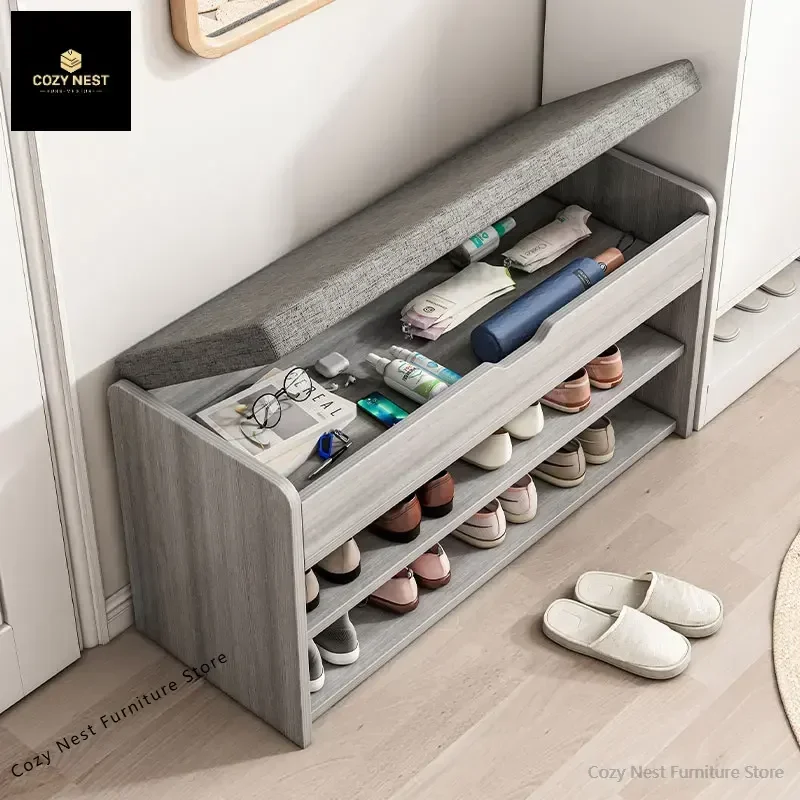 Shoe changing stool at the door, household shoe wearing stool entering the door, stool can sit, shoe cabinet