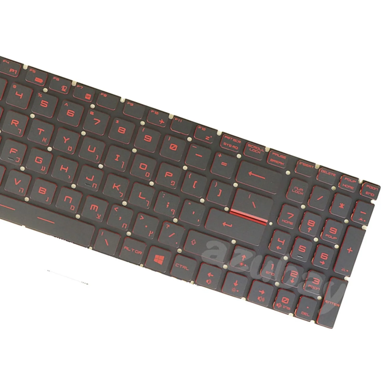 Hebrew Red Backlit Laptop Keyboard For MSI GP65 Leopard 10SFR 10SER 10SDR 10SCSR 10SCXR, Alpha 17 A4DE,