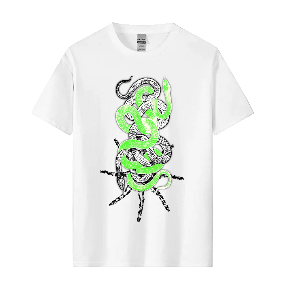 Gothic Goth Snake Ouroboros Metal Rock T-shirt Male T-shirts Female T-shirts Neutral Casual T Shirts Tops Original