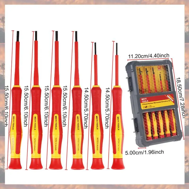 2025 Trend Portable With Case Magnetic 1000V Car Repair Tool Convenient Insulated Screwdriver Set 6Pcs/Set