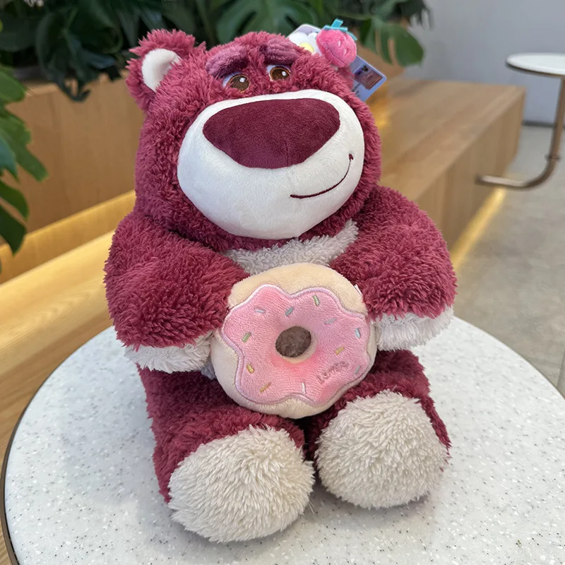 Disney Toy Story Lotso with Coffee Doughnut Macaroon Ice Cream Strawberry Bear Stuffed Toys Plush Dolls Kids Birthday Gifts