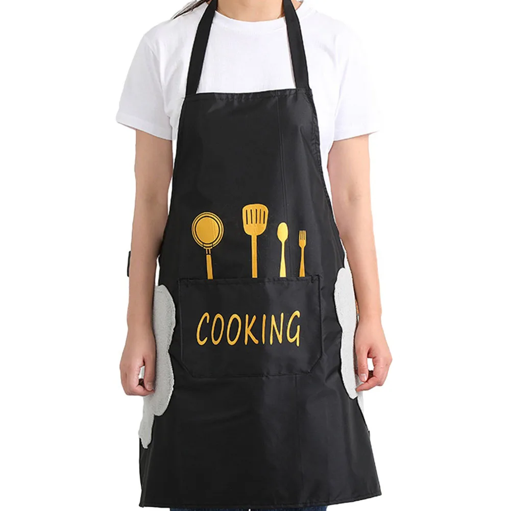 Hand-wiping Kitchen Household Cooking Apron Oil-proof Waterproof Men Women Adult Waist Fashion Coffee Overalls Wipe Hand Apron